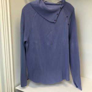 Requirements light purple split cowl neck sweater